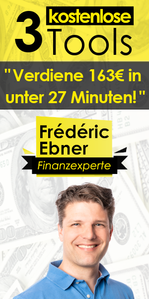 Wie du mit 3 kostenlosen Tools passives Einkommen verdienst zeigt dir Frederic Ebner